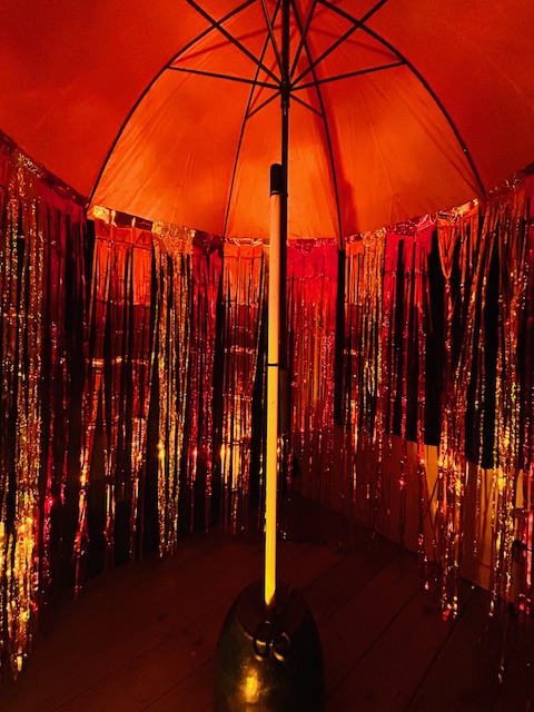 Fire and Ice sensory PMLD activities using a fire-themed sensory umbrella