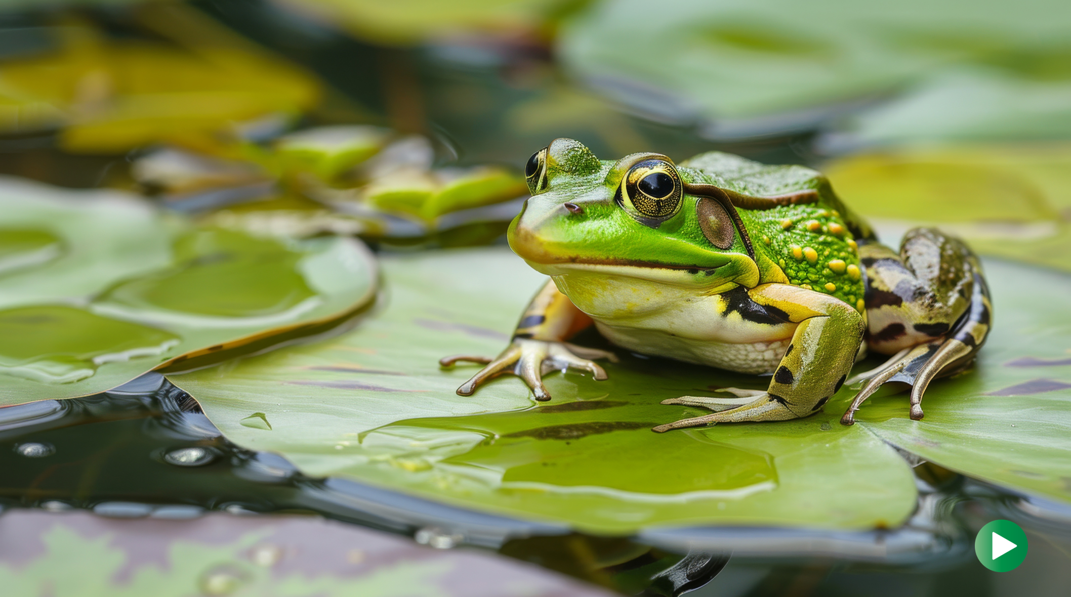 Frog by the pond in a sensory story for PMLD learners
