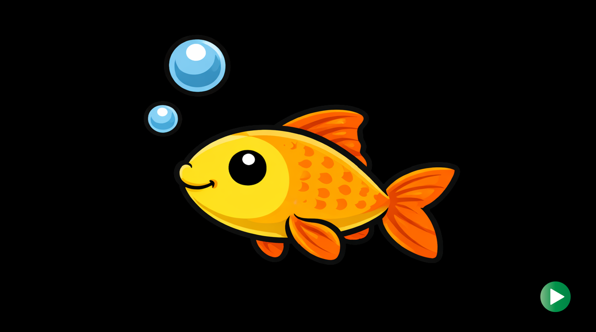 Fish blowing bubbles in a pond for a pond life sensory session activity.