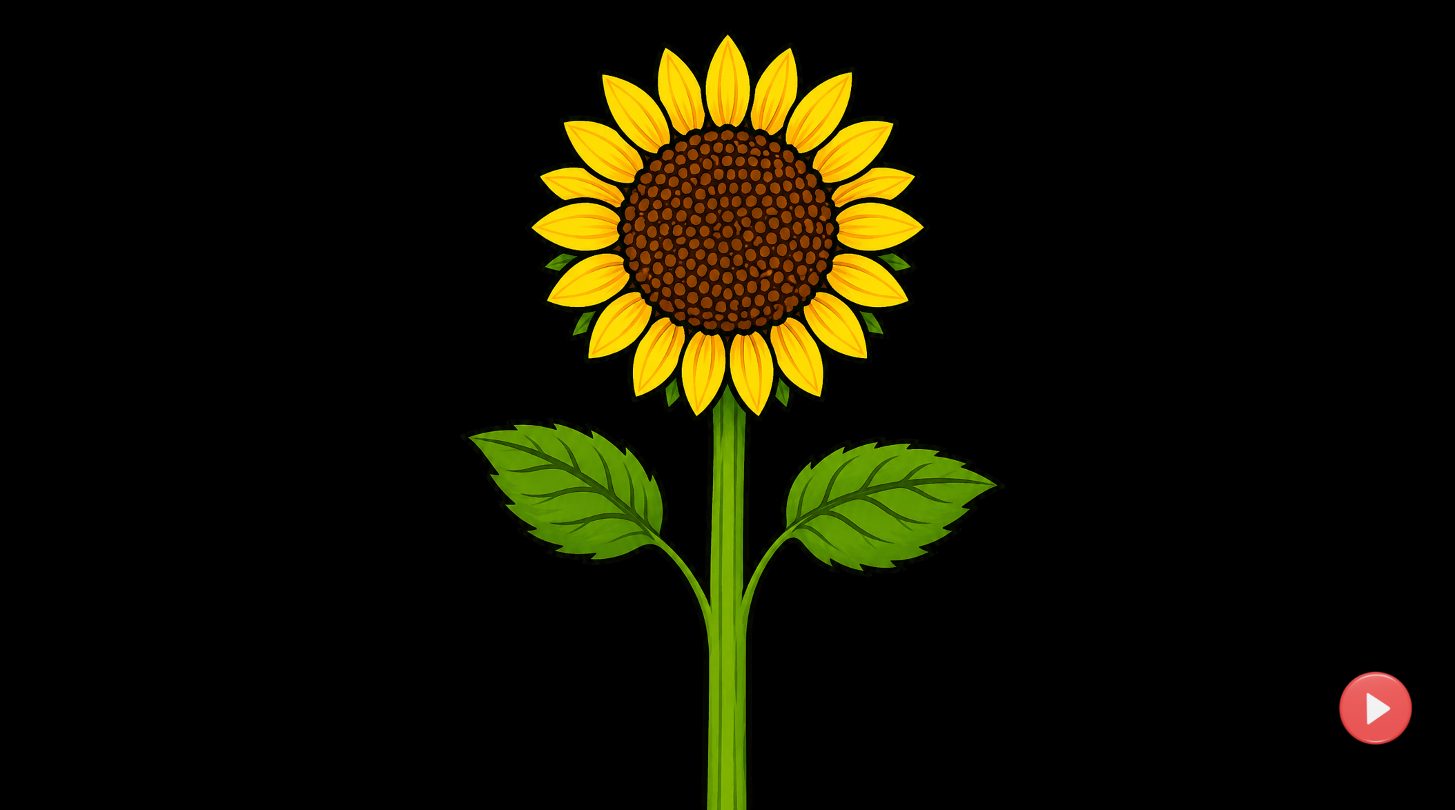 High-contrast sunflower for a sunflower sensory hand massage activity.
