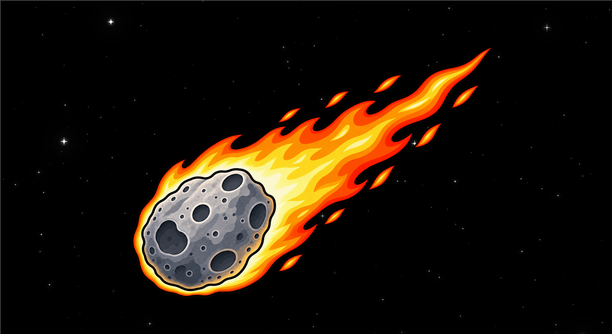 Meteor travelling through space in the Mission Control Sensory PE session