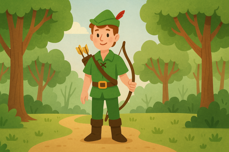 Robin Hood sensory story illustration