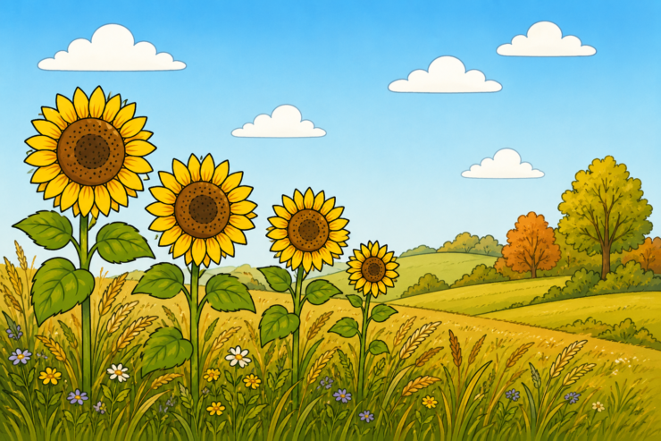 Sunflower sensory story for sensory learners of all ages