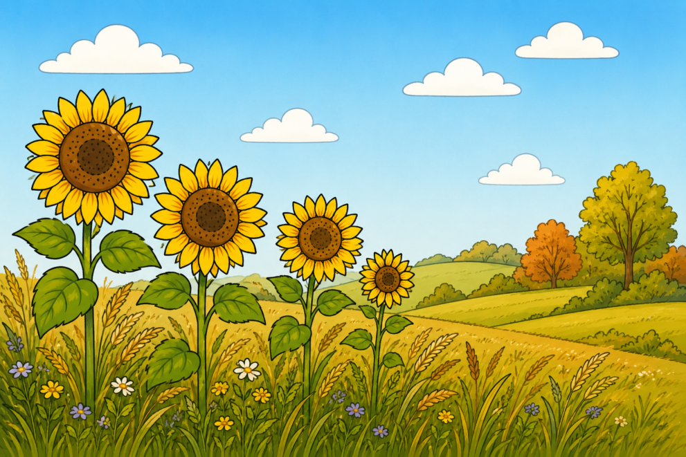 Sunflower sensory story for sensory learners of all ages